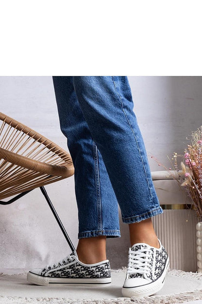   Biało czarne trampki damskie Rimmie - Solea 