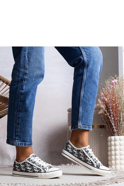   Biało czarne trampki damskie Rimmie - Solea 