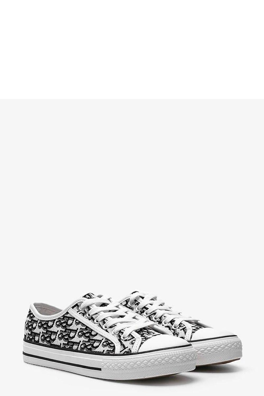   Biało czarne trampki damskie Rimmie - Solea 