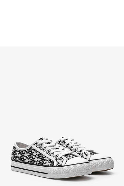   Biało czarne trampki damskie Rimmie - Solea 