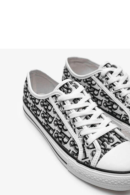   Biało czarne trampki damskie Rimmie - Solea 