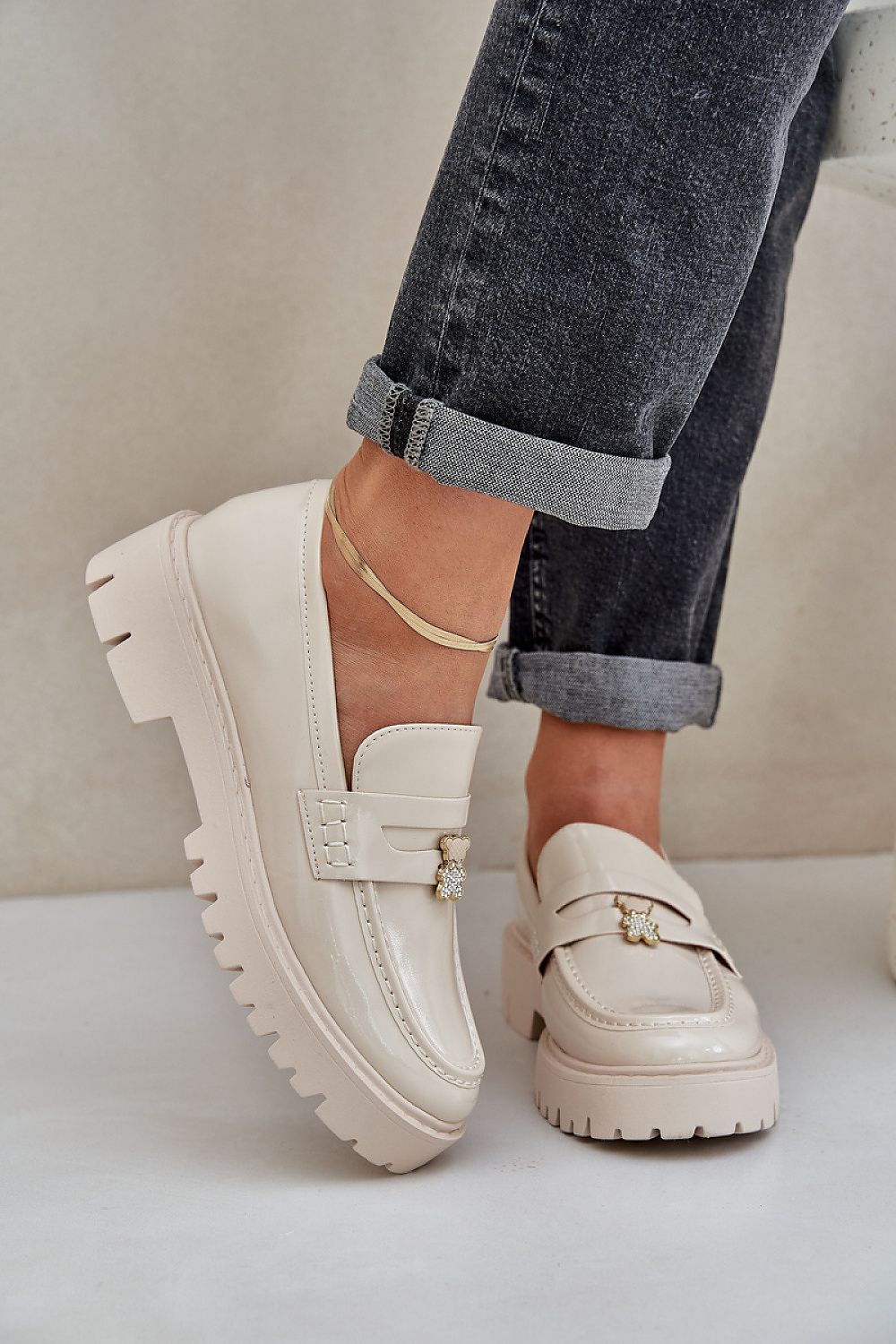   Mokasyny Model Wulinea T607P Beige - Step in style 