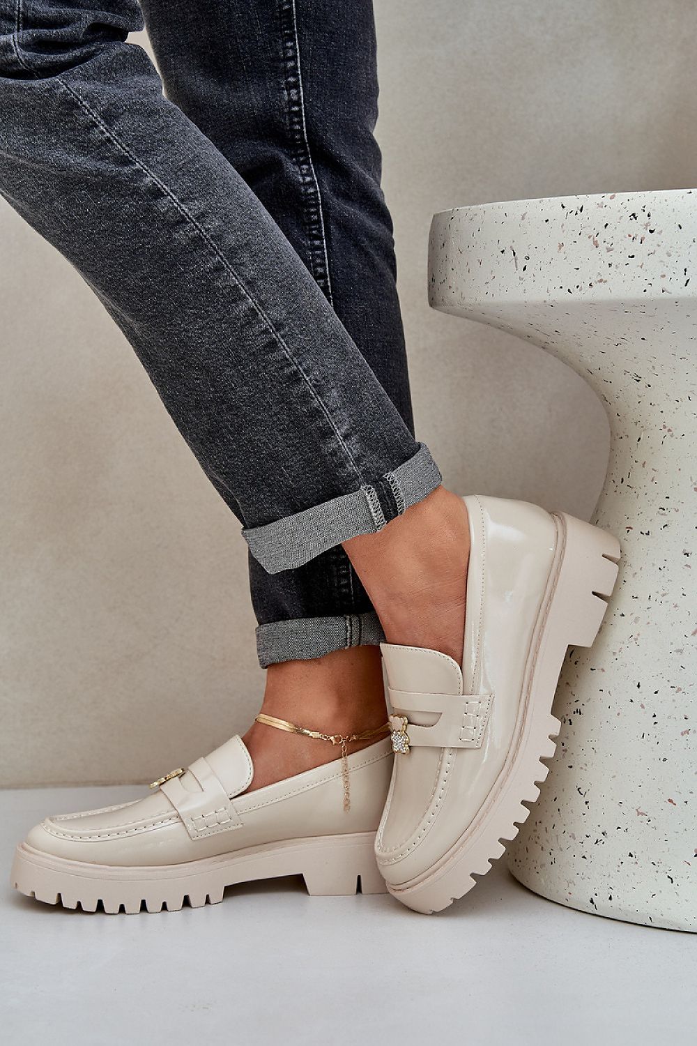   Mokasyny Model Wulinea T607P Beige - Step in style 