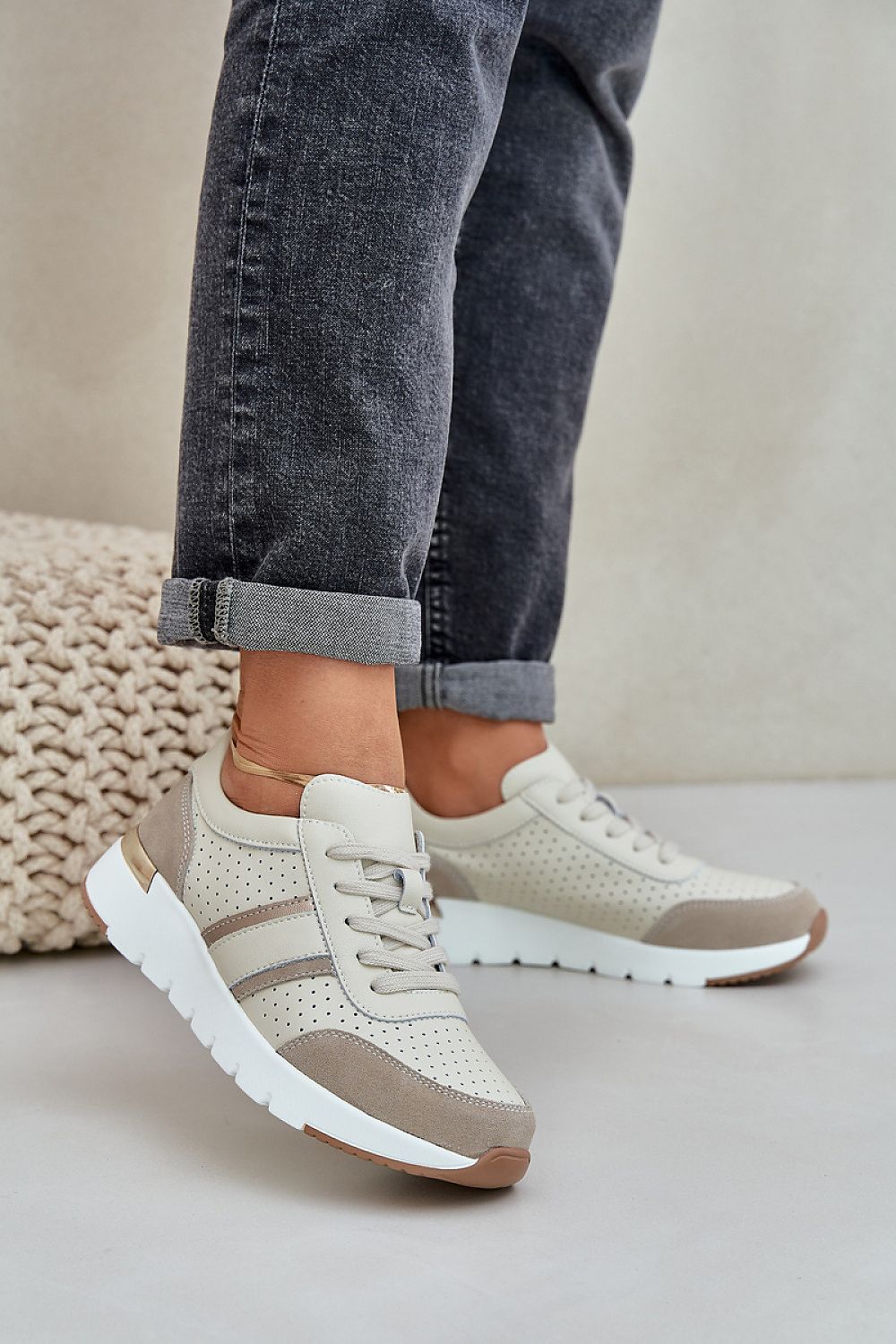   Buty Sportowe Model Norlexia 25SP32-8485 Beige - Step in style 