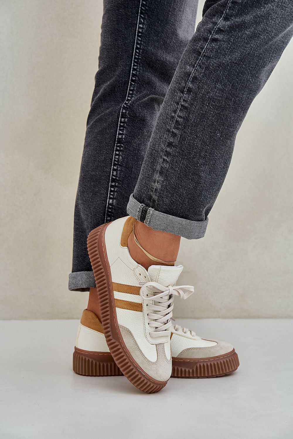   Buty Sportowe Model Zazoo N1068S6 Beige - Step in style 