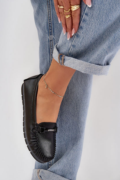   Mokasyny Model S.Barski LR51-547 Black Skóra - Step in style 