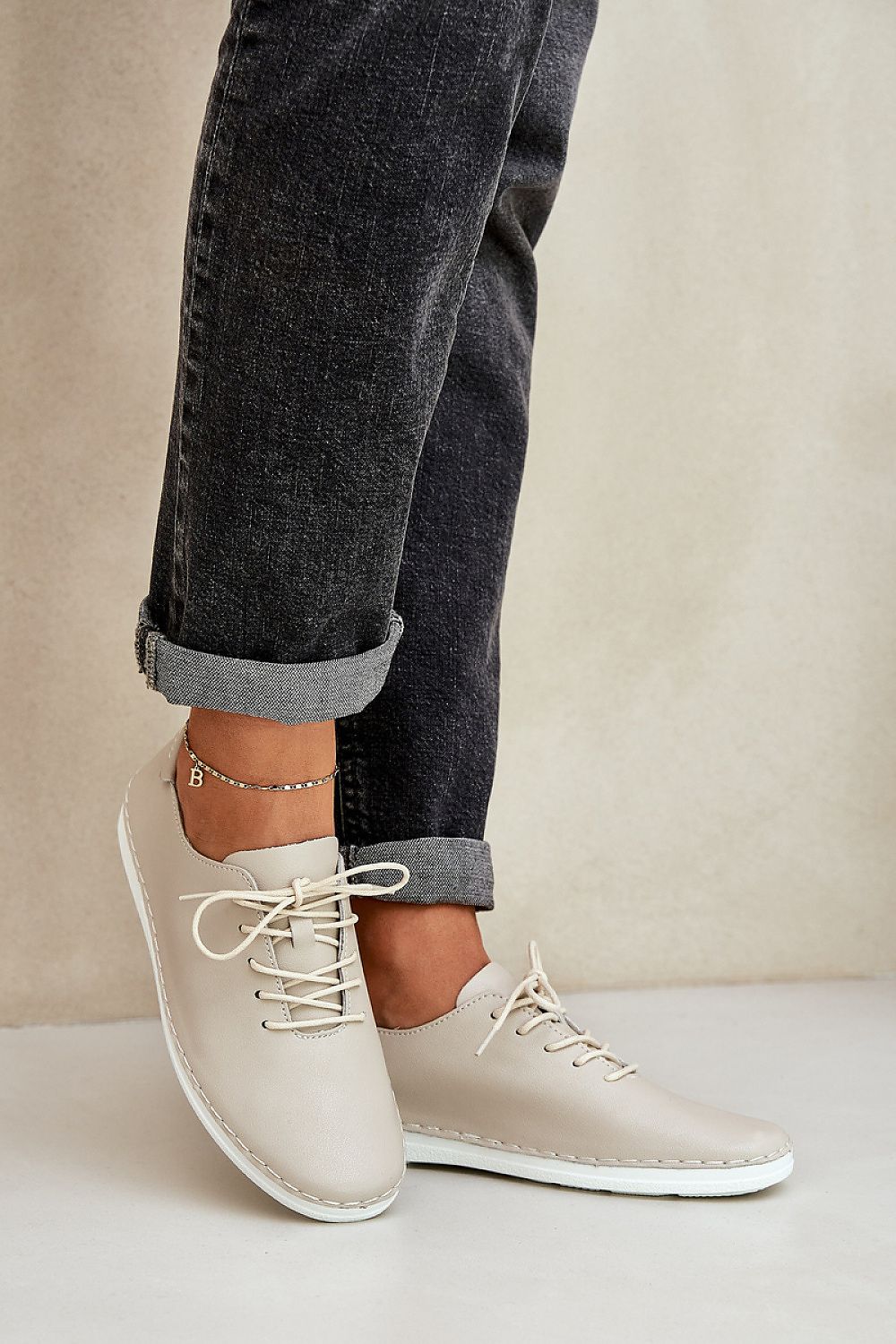   Półbuty Model DA LR51-645 Beige - Step in style 