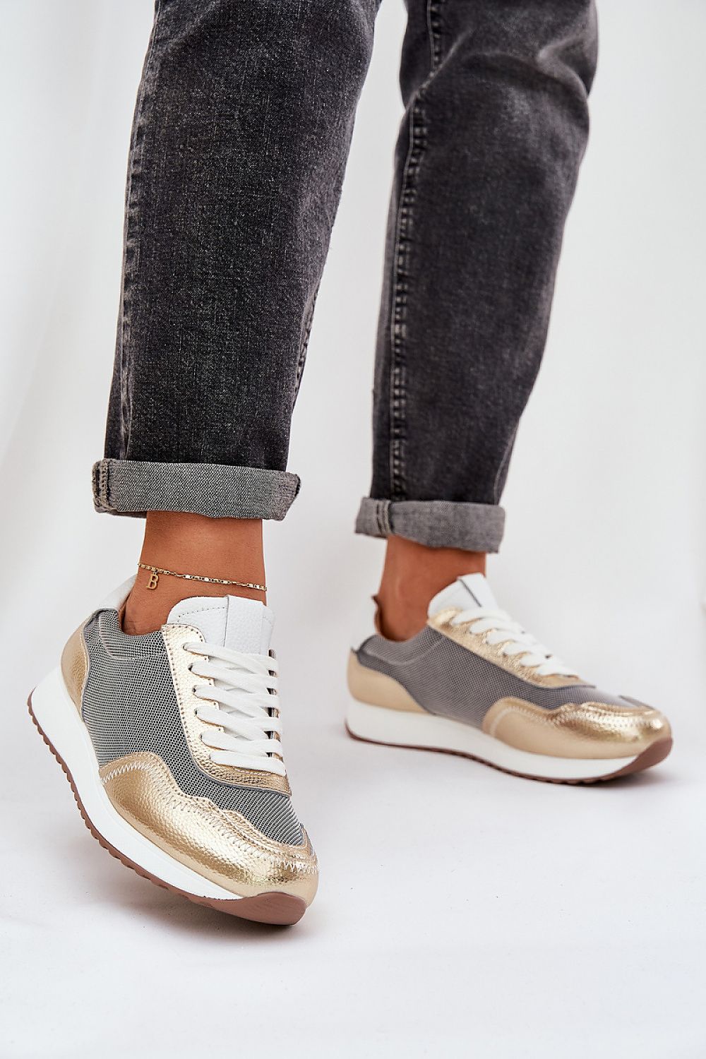   Buty Sportowe Model DA LR51-847 Gold - Step in style 