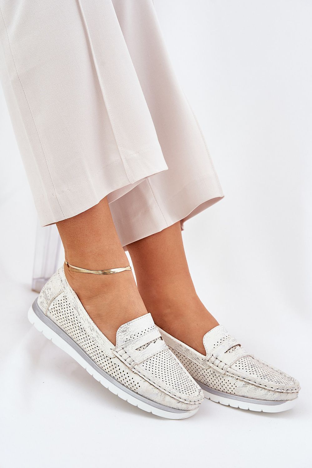   Mokasyny Model Bralithia 25PB02-9039 Gold - Step in style 