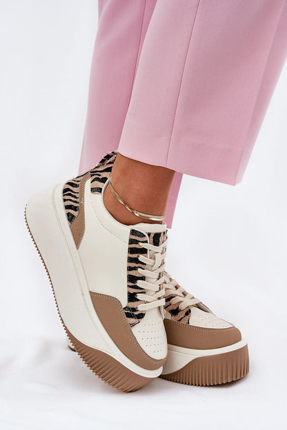   Buty Sportowe Model Tamorniel PL359 Zebra Beige - Step in style 
