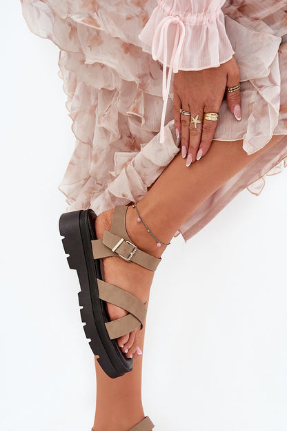  Sandały Model Gevinniser 100-443 Khaki - Step in style 