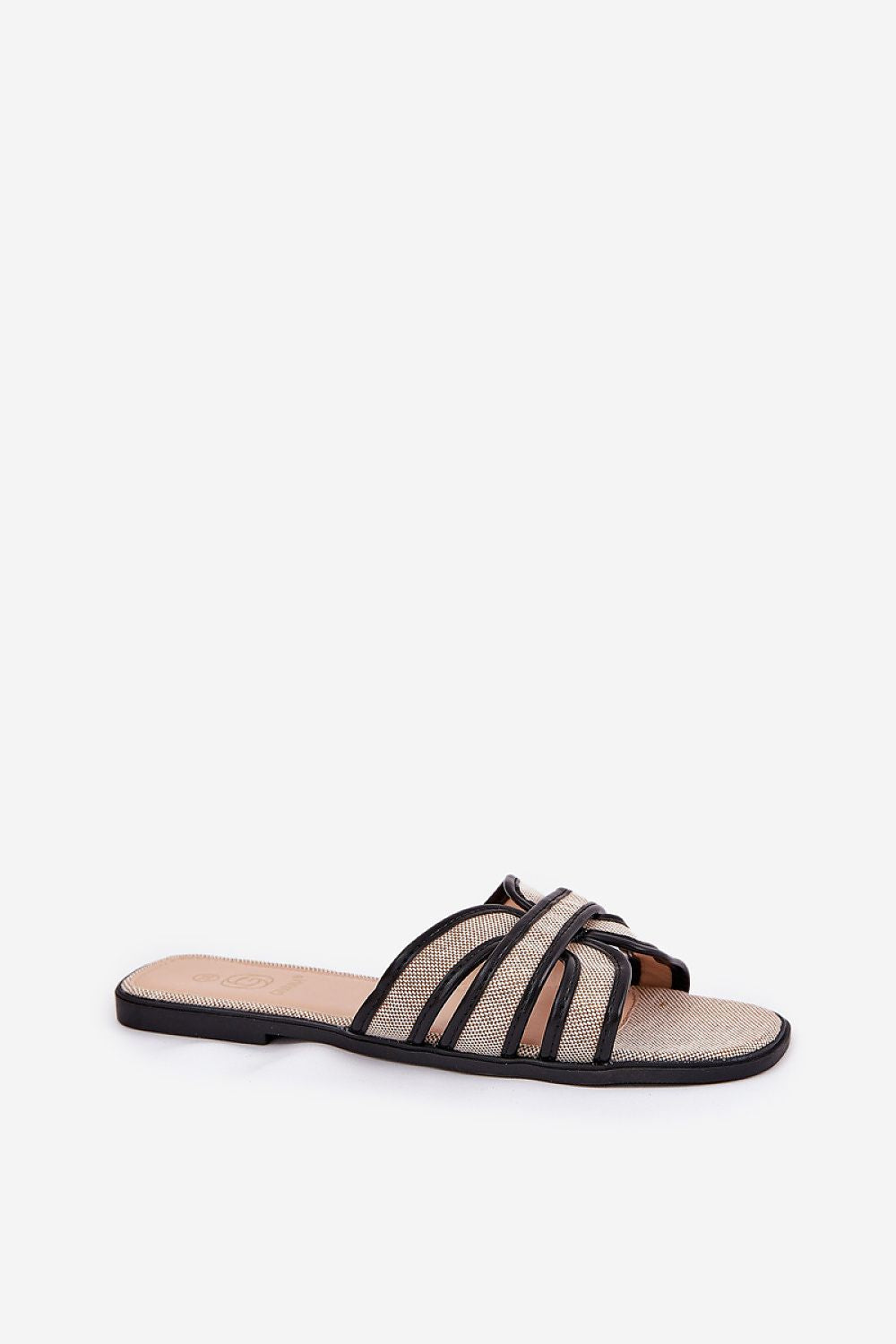  Sandał Klapki Model Scazze TC-11 Beige/Black - Step in style 