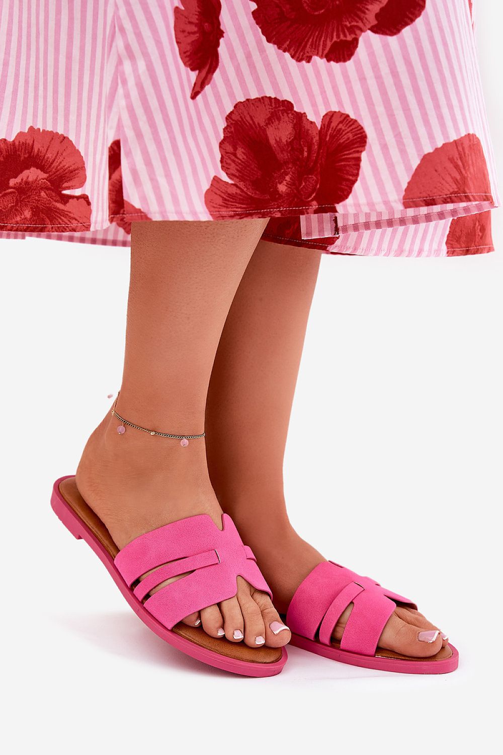  Sandał Klapki Model Teterre M36 Fuksja - Step in style 