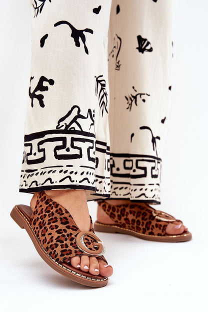  Sandały Model Haliones A8230 Brown Panterka - Step in style 