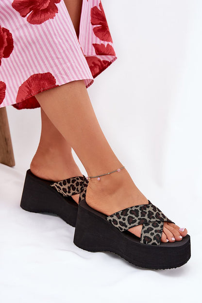  Sandał Klapki Model Sevolee 3773 Black Panterka - Step in style 