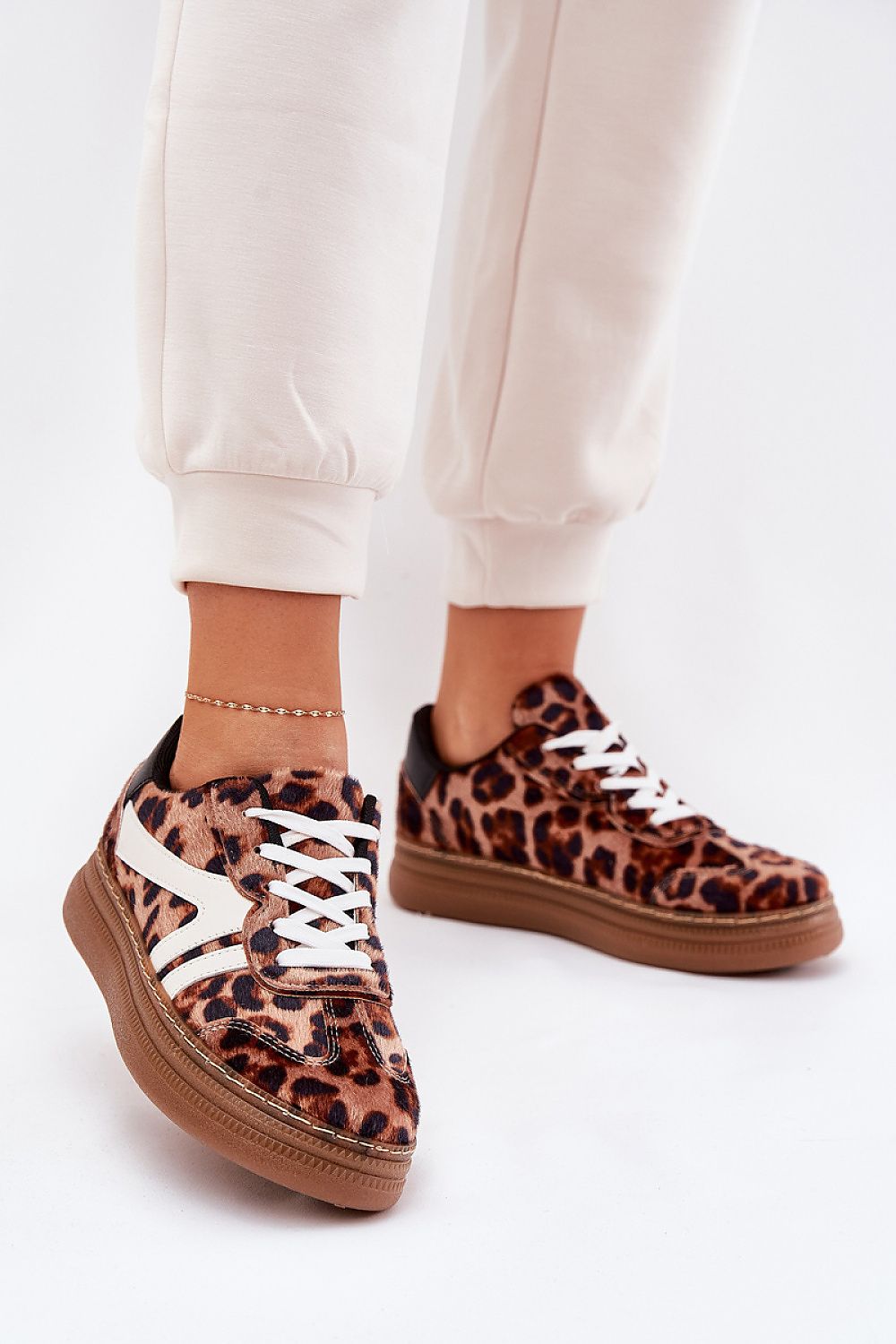   Buty Sportowe Model Totter PC2815 Brown Panterka - Step in style 