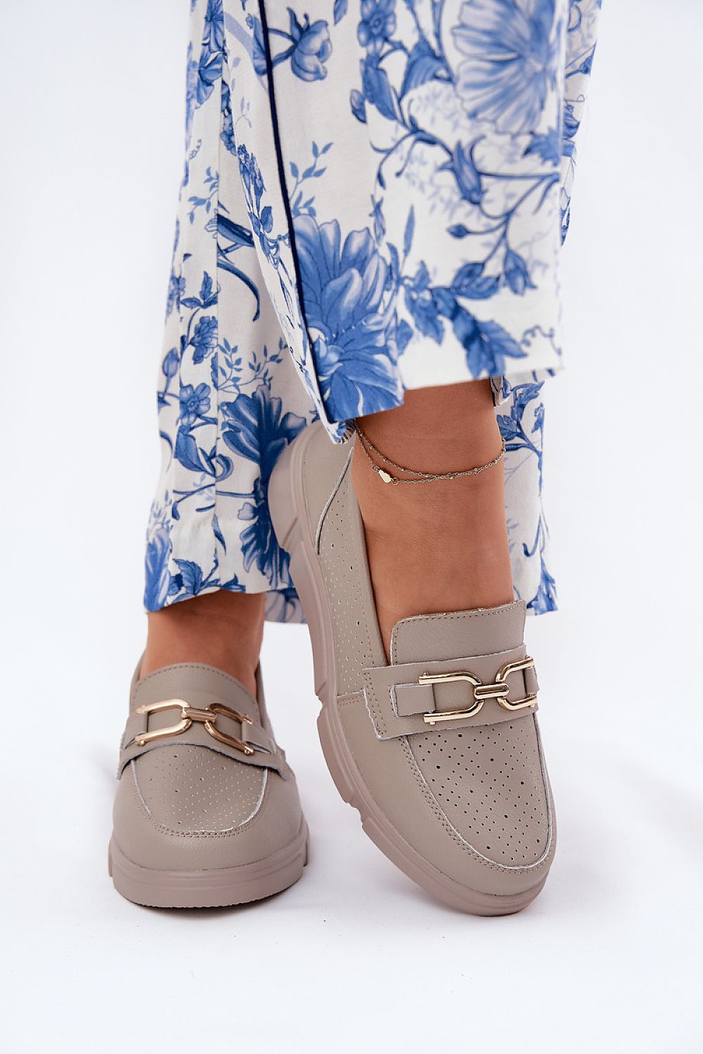   Mokasyny Model Vinceza 88007 Dark Beige - Step in style 