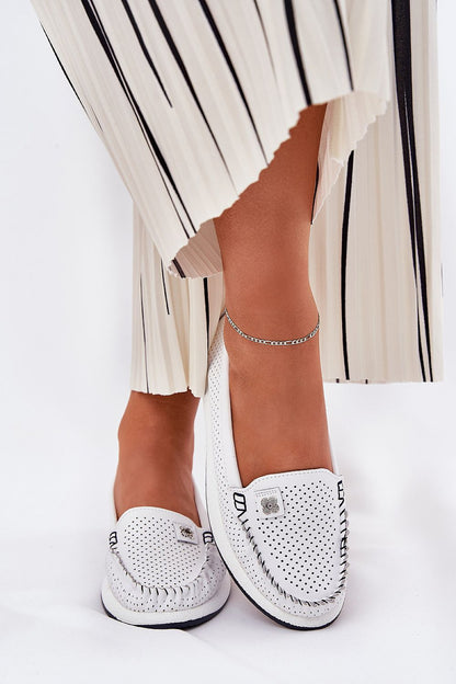   Mokasyny Model S.Barski LR51-673 White - Step in style 