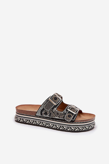  Sandał Klapki Model Mellene W249 Black - Step in style 