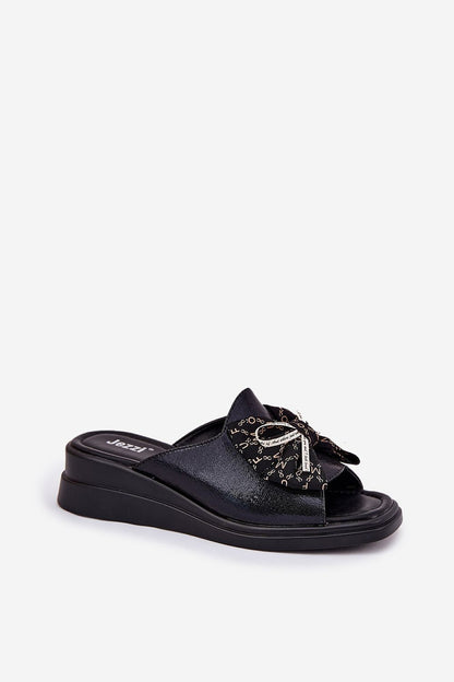  Sandał Klapki Model Moonzella ASA266-10 Black - Step in style 