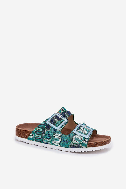  Sandał Klapki Model S.Barski RB51-006 Green - Step in style 