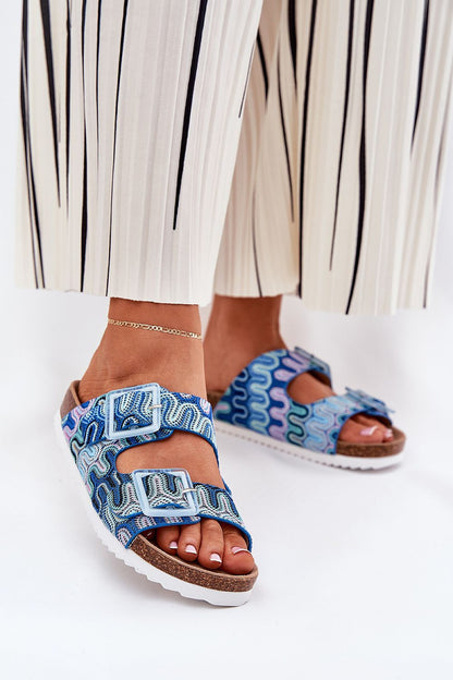  Sandał Klapki Model S.Barski RB51-006 Blue - Step in style 