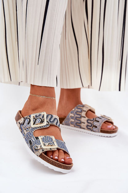  Sandał Klapki Model S.Barski RB51-006 Beige - Step in style 