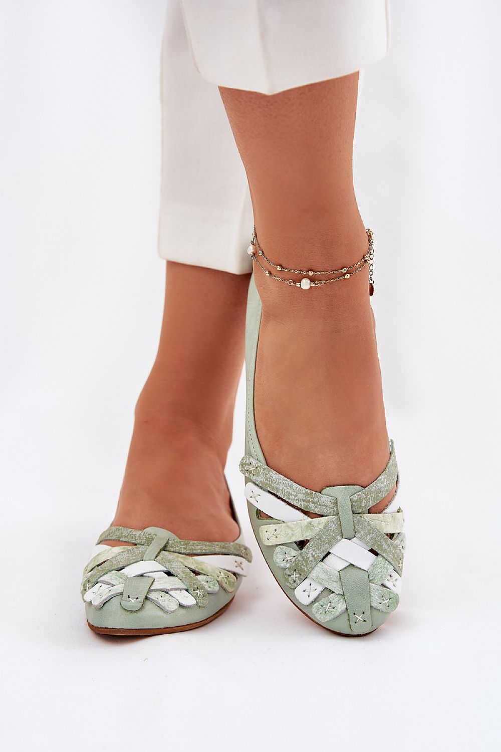   Baleriny Model Maciejka 01358-50 Mint - Step in style 