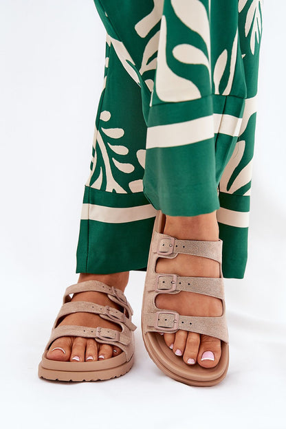  Sandał Klapki Model Uliri 3770 Beige - Step in style 