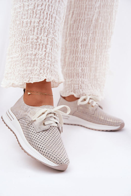   Półbuty Model Artiker 56C2113 Beige/Gold - Step in style 