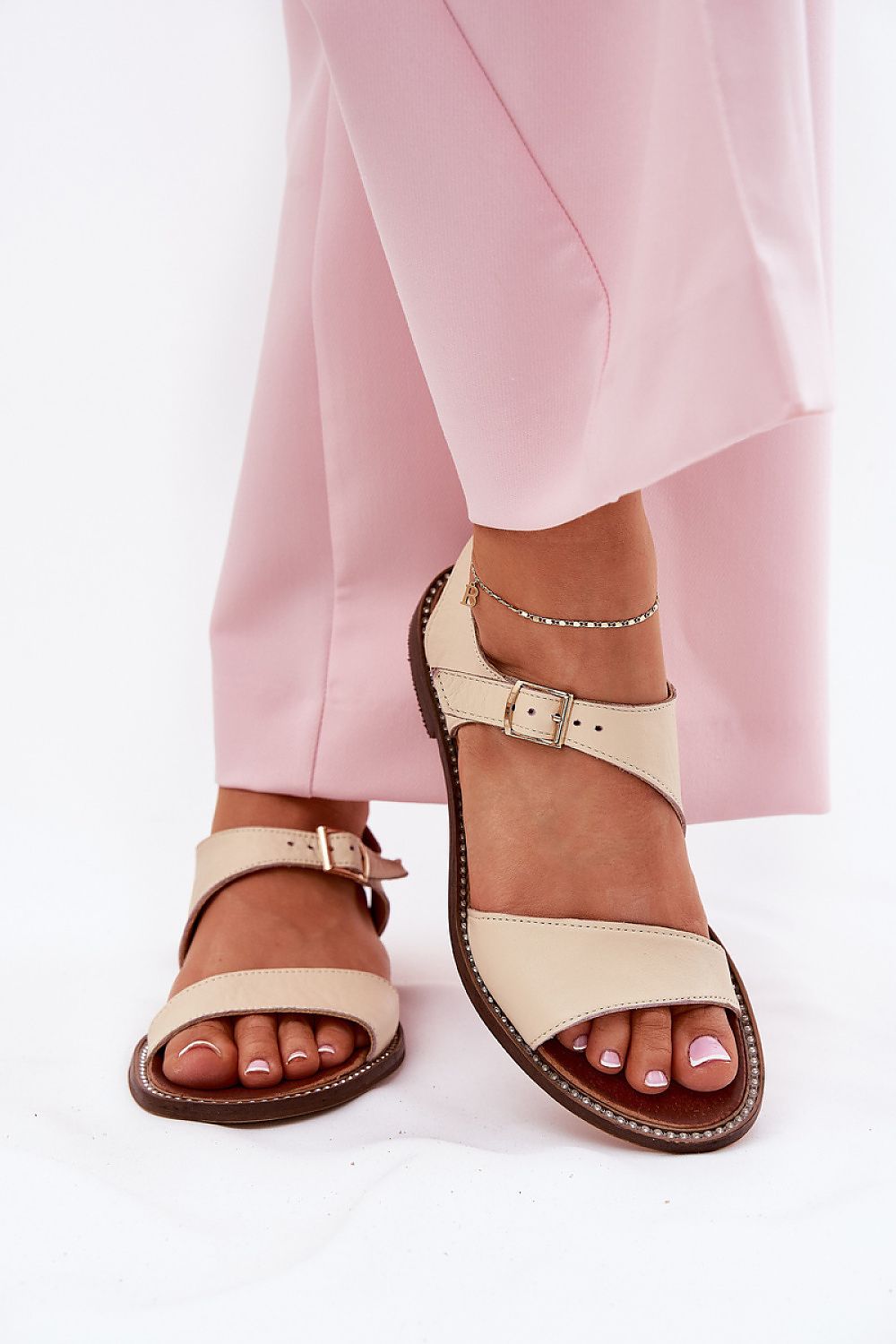  Sandały Model Zazoo 3014 Beige - Step in style 