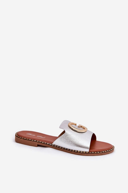  Sandał Klapki Model Frelie L2858 Silver - Step in style 