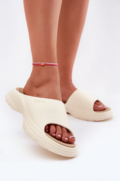  Sandał Klapki Model Big Star RR274A579 Beige - Step in style 