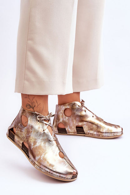   Botki Model Maciejka 03426-42 Gold - Step in style 