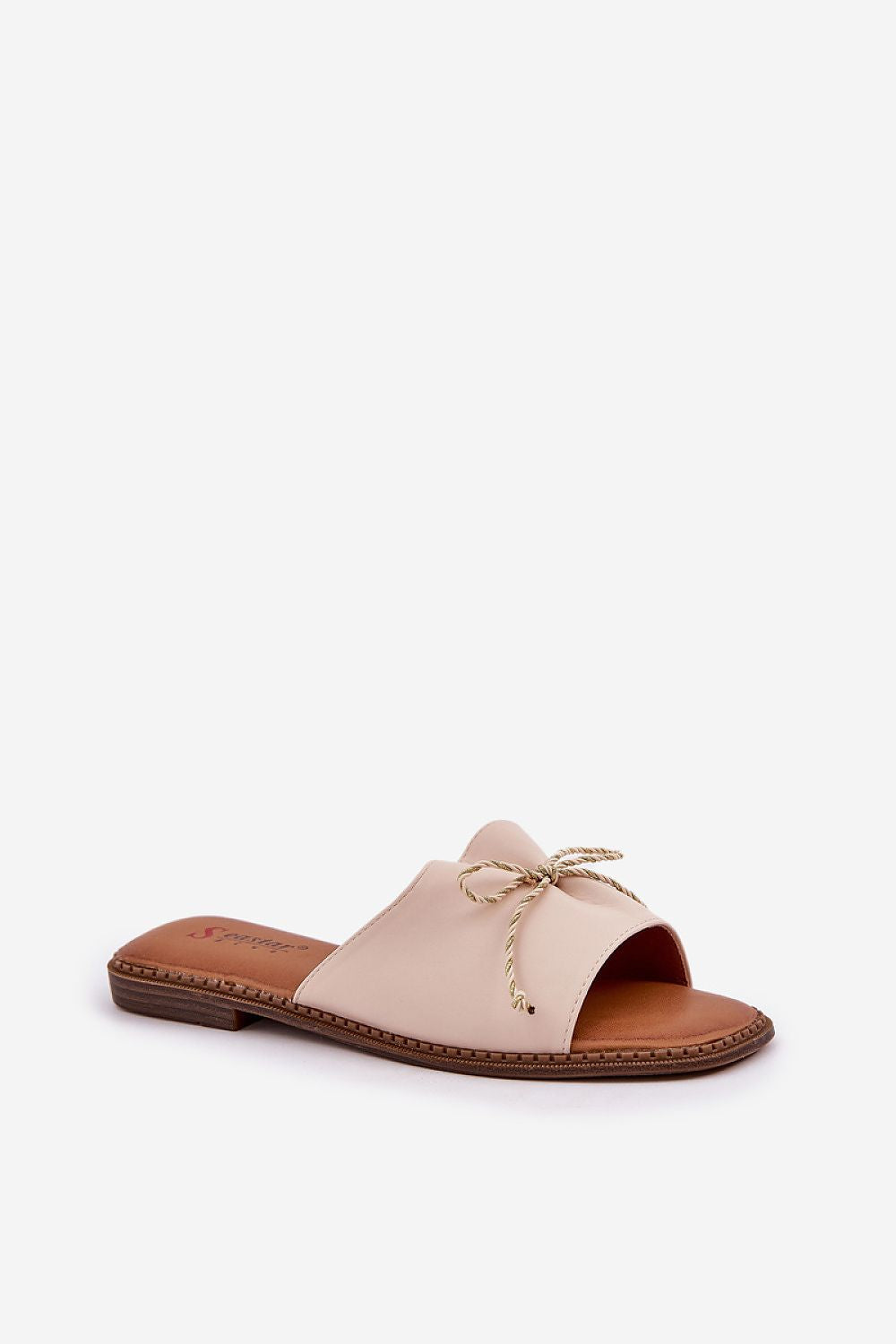  Sandał Klapki Model Deonelis M509 Beige - Step in style 