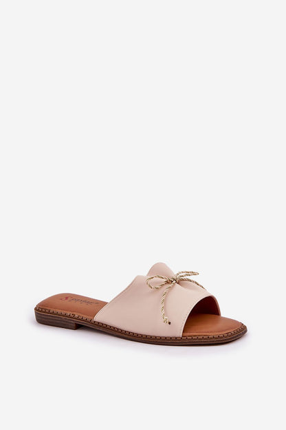  Sandał Klapki Model Deonelis M509 Beige - Step in style 