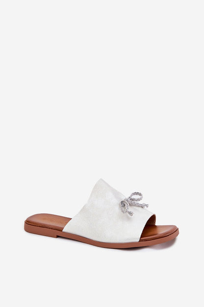  Sandał Klapki Model Norela 25SD35-8781 Silver - Step in style 