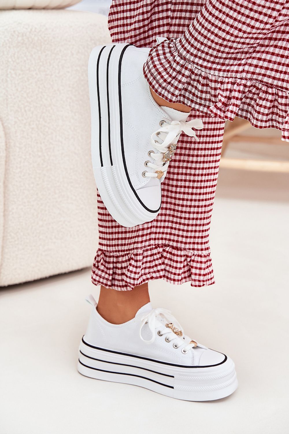   Trampki Model Fiorina 890-4B White - Step in style 