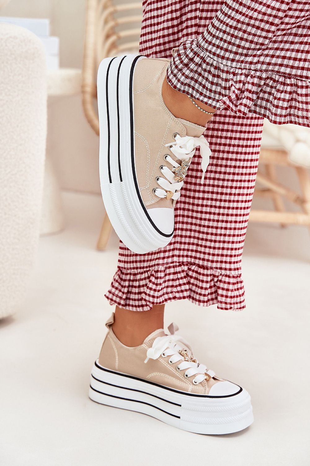   Trampki Model Fiorina 890-4C Beige - Step in style 