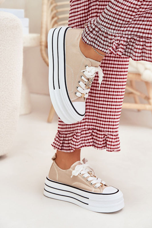   Trampki Model Fiorina 890-4C Beige - Step in style 