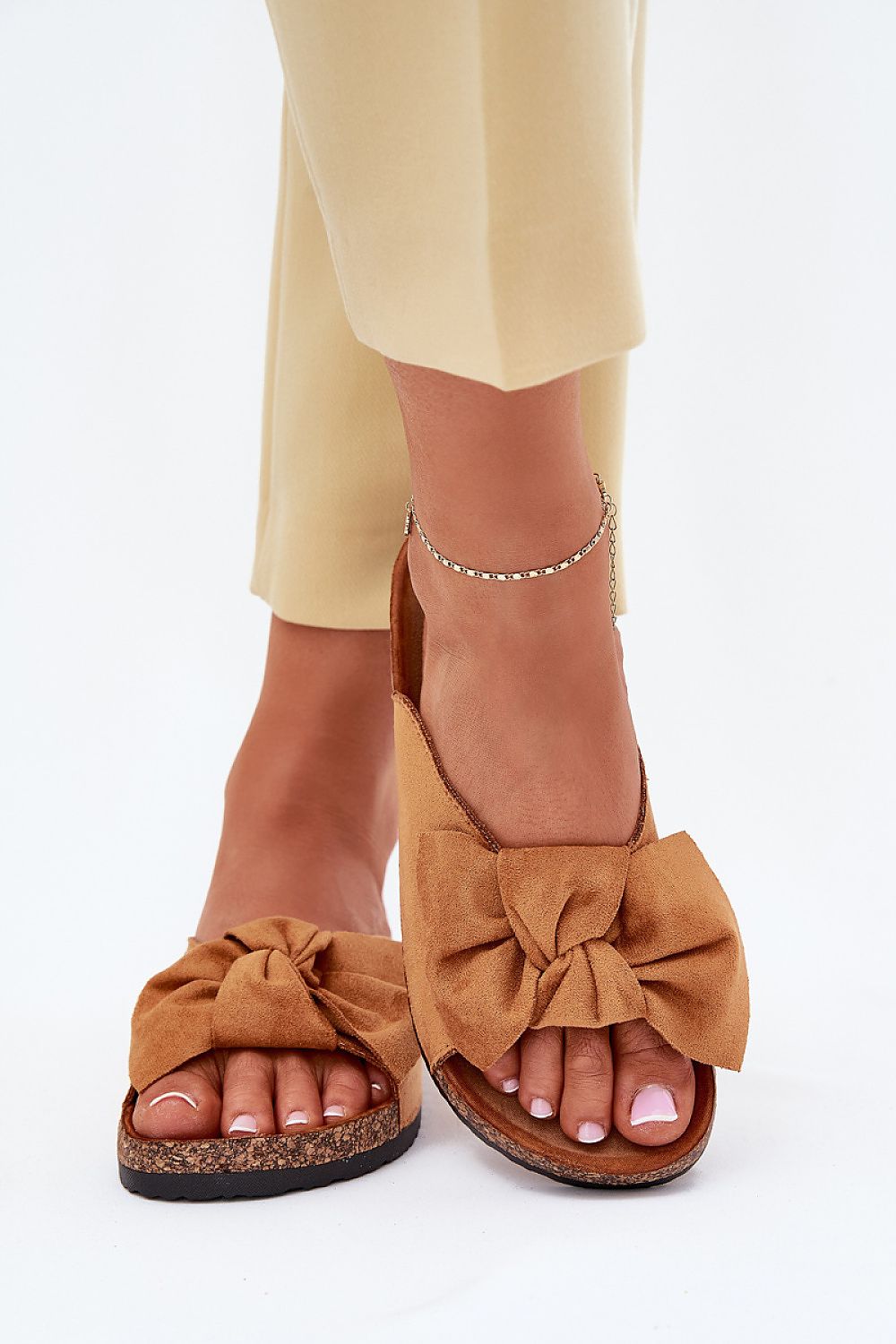  Sandał Klapki Model Seressa WD293 Camel - Step in style 