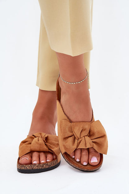  Sandał Klapki Model Seressa WD293 Camel - Step in style 