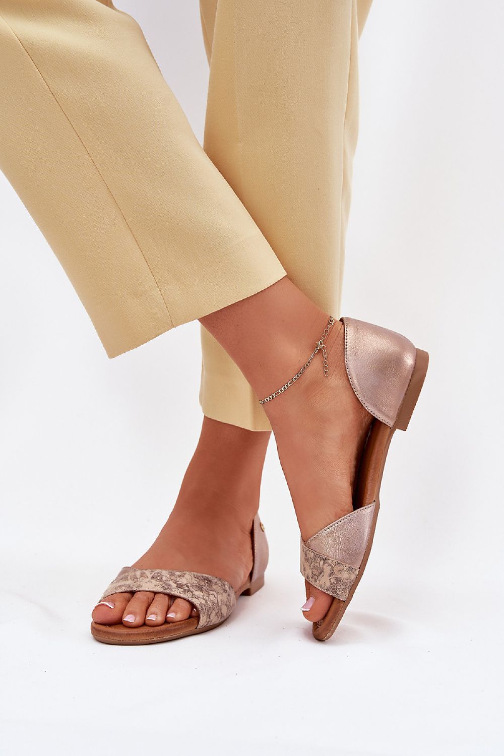  Sandały Model Maciejka 06947-25 Gold - Step in style 