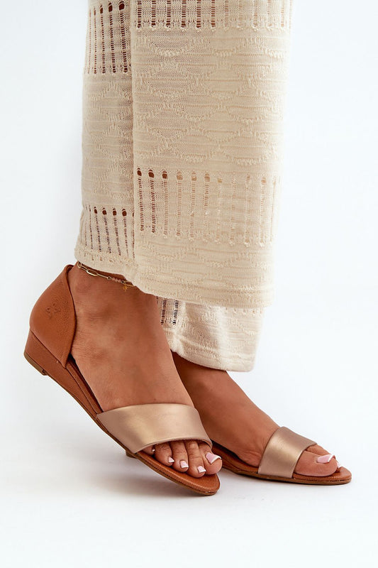  Sandały Model Maciejka 1971-68 Brown/Gold - Step in style 