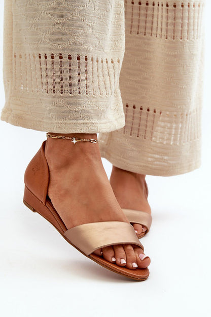  Sandały Model Maciejka 1971-68 Brown/Gold - Step in style 