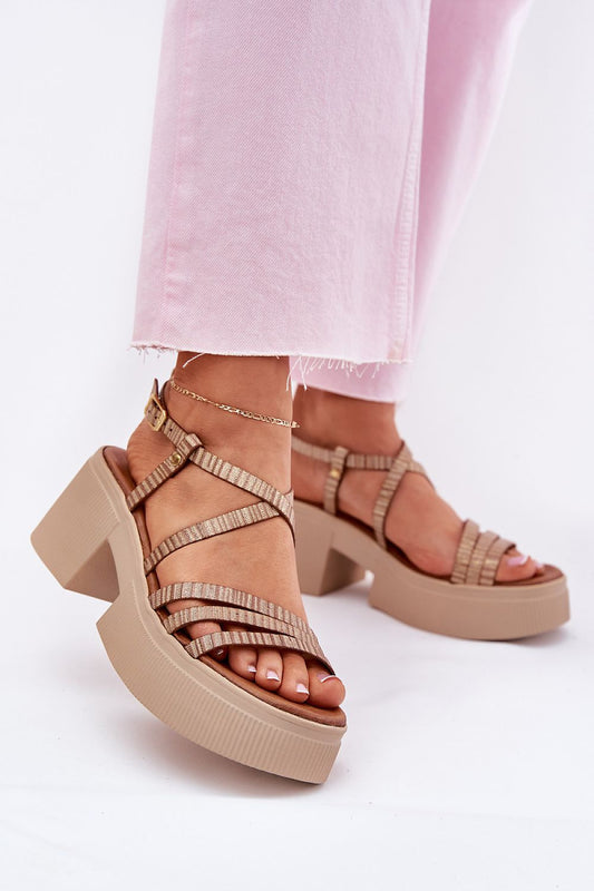  Sandały Model Maciejka 06990-25 Gold - Step in style 