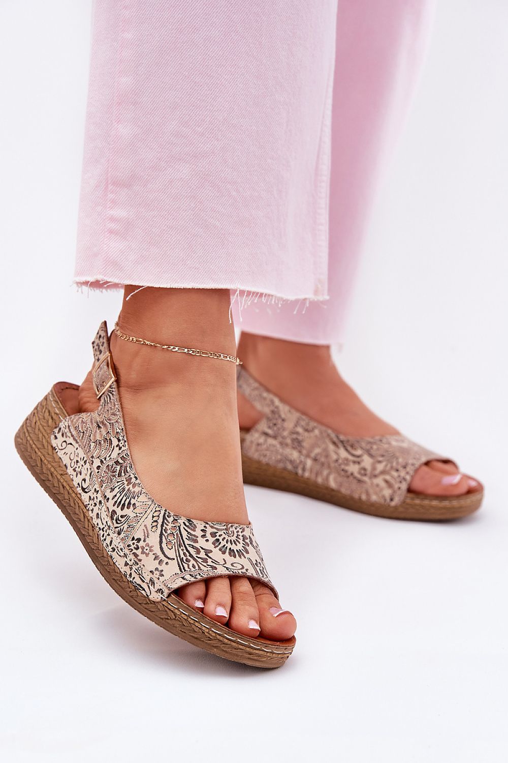  Sandały Model Maciejka L7069-04 Beige - Step in style 