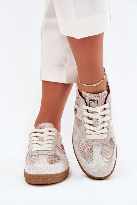  Buty Sportowe Model Daniel Lopez SS2D4032 Beige Wzór - Step in style 