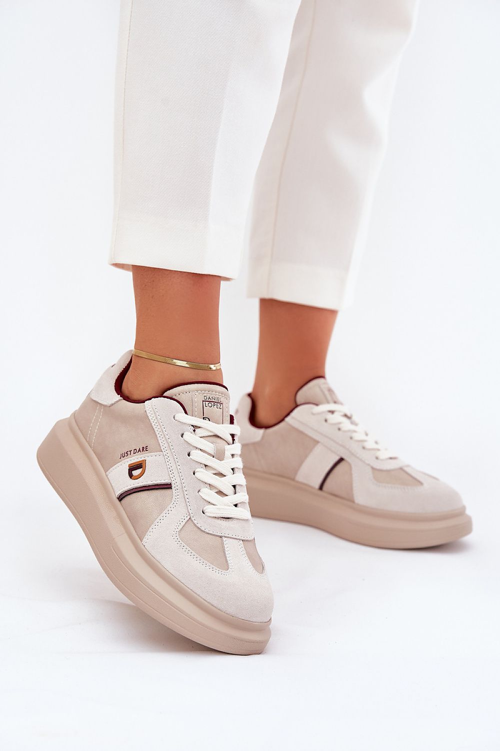  Buty Sportowe Model Daniel Lopez SS2D4003 Beige - Step in style 
