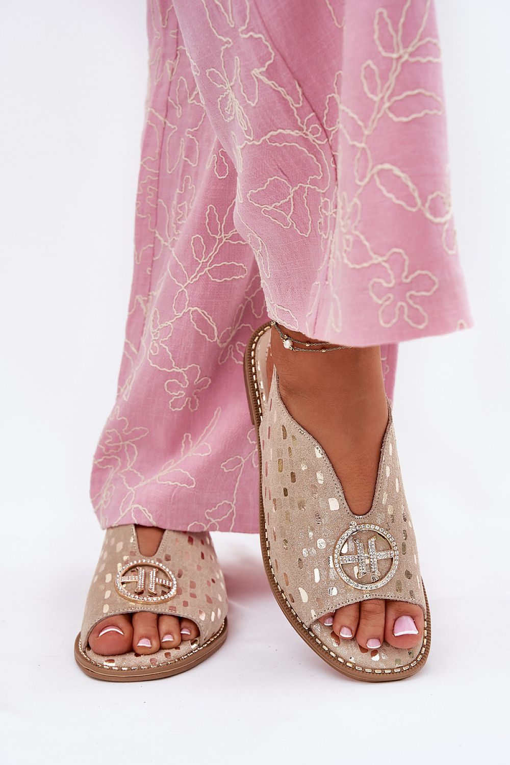  Sandały Model S.Barski KV51-094 Gold - Step in style 